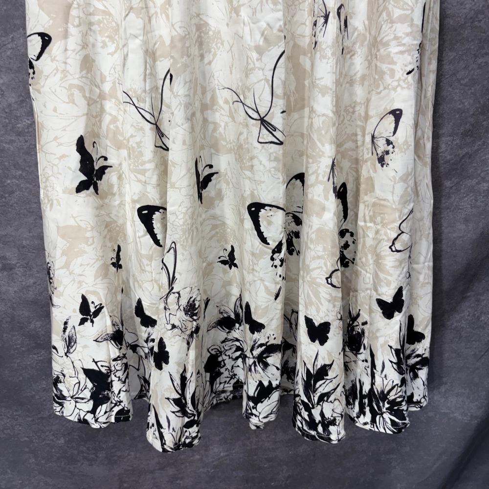 Soft Surroundings Spring Fever Butterfly Maxi Skirt Size S Cream Fairy Whimsical - Picture 3 of 12